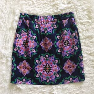 J. Crew Factory Printed Basketweave Mini Skirt