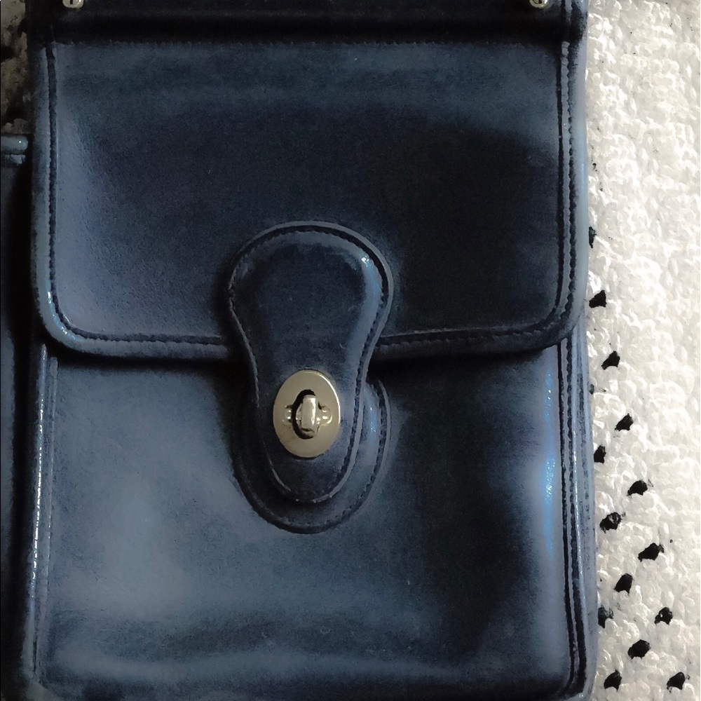 Vintage Classic Coach Crossbody- Deep Navy Blue