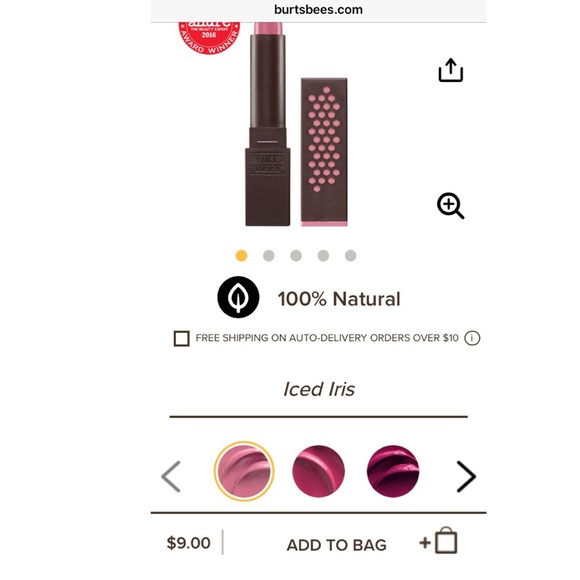 💕💄💋Burt's Bees Lipstick Iced Iris - Picture 7 of 7