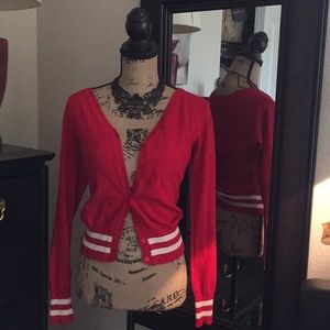 ❣️Letterman Sweater Red and White Striped