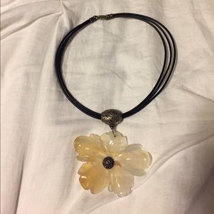glass flower necklace
