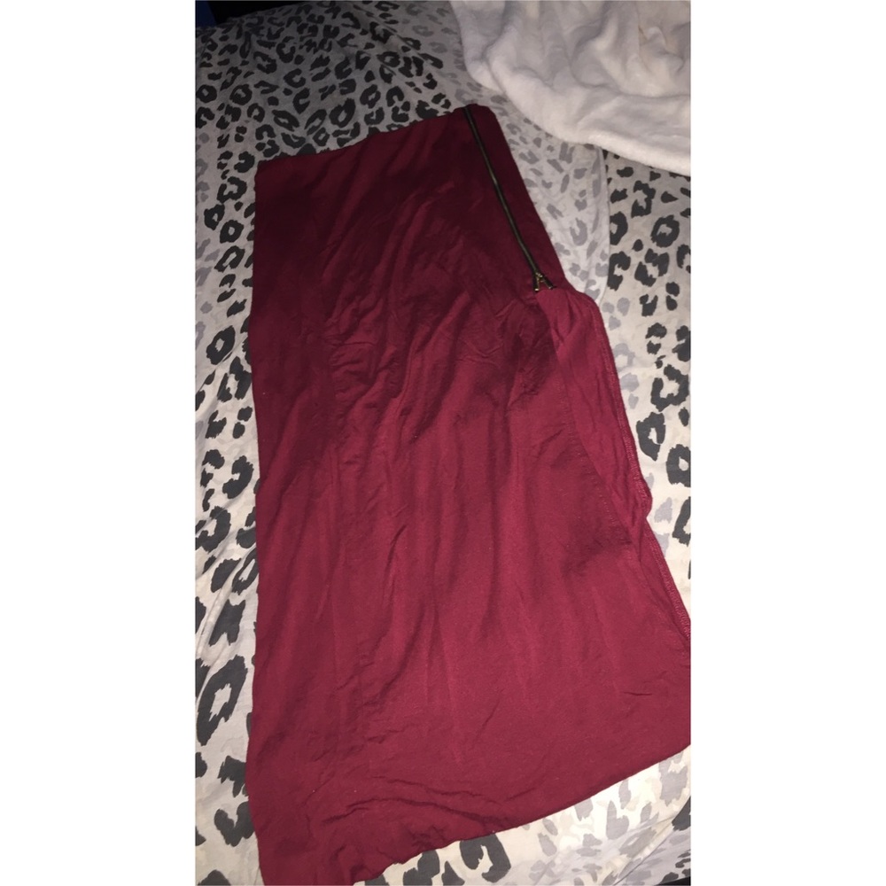 Red Velvet Long Skirt.