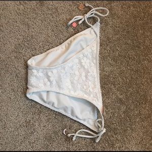White Lace Flower VS bikini bottoms