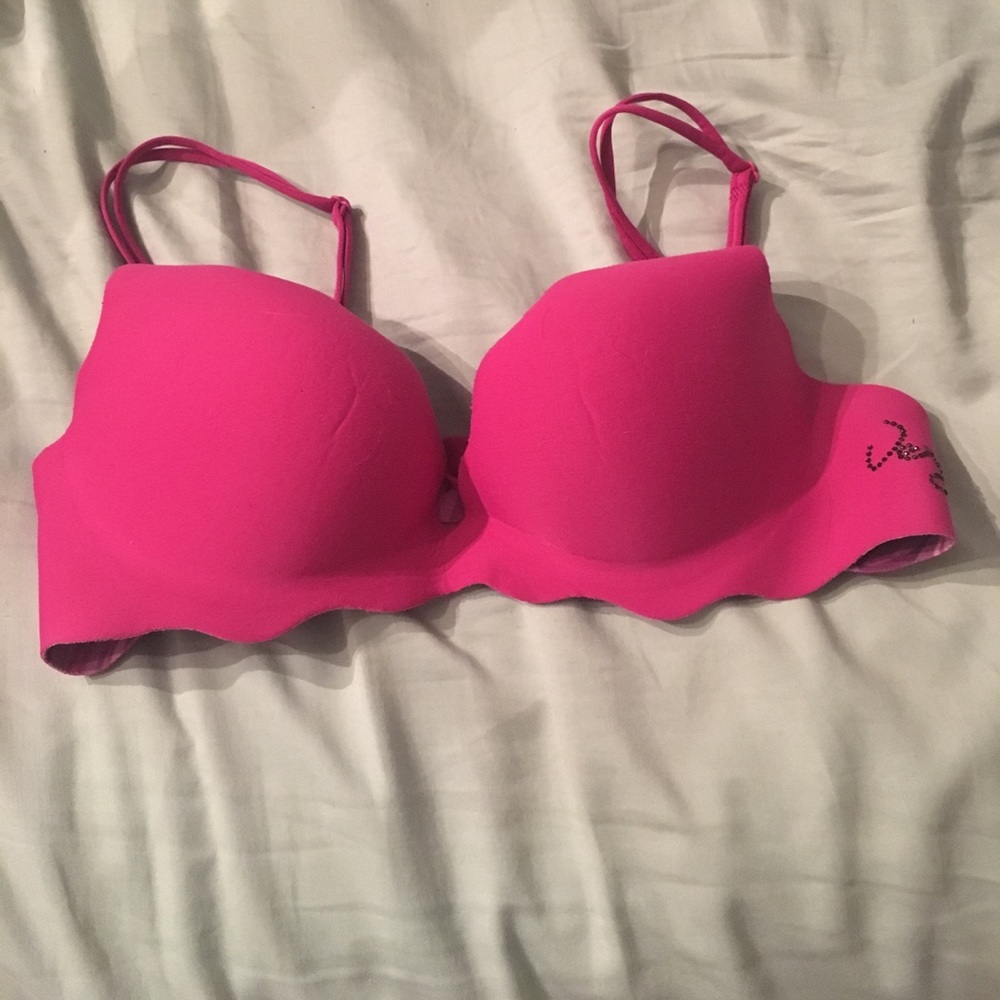 Pink very sexy secret embrace bra.