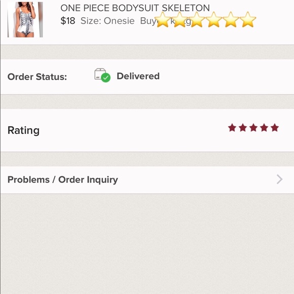 5⭐️ RATED ONE PIECE SKELETON BODYSUIT - Picture 5 of 5