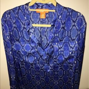 Blue snake skin shirt
