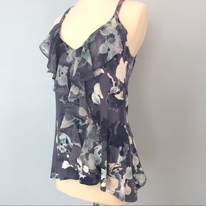 Anthropologie One September Ruffle Tank Top Blouse