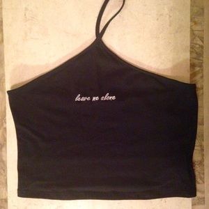 "Leave me alone" Halter top