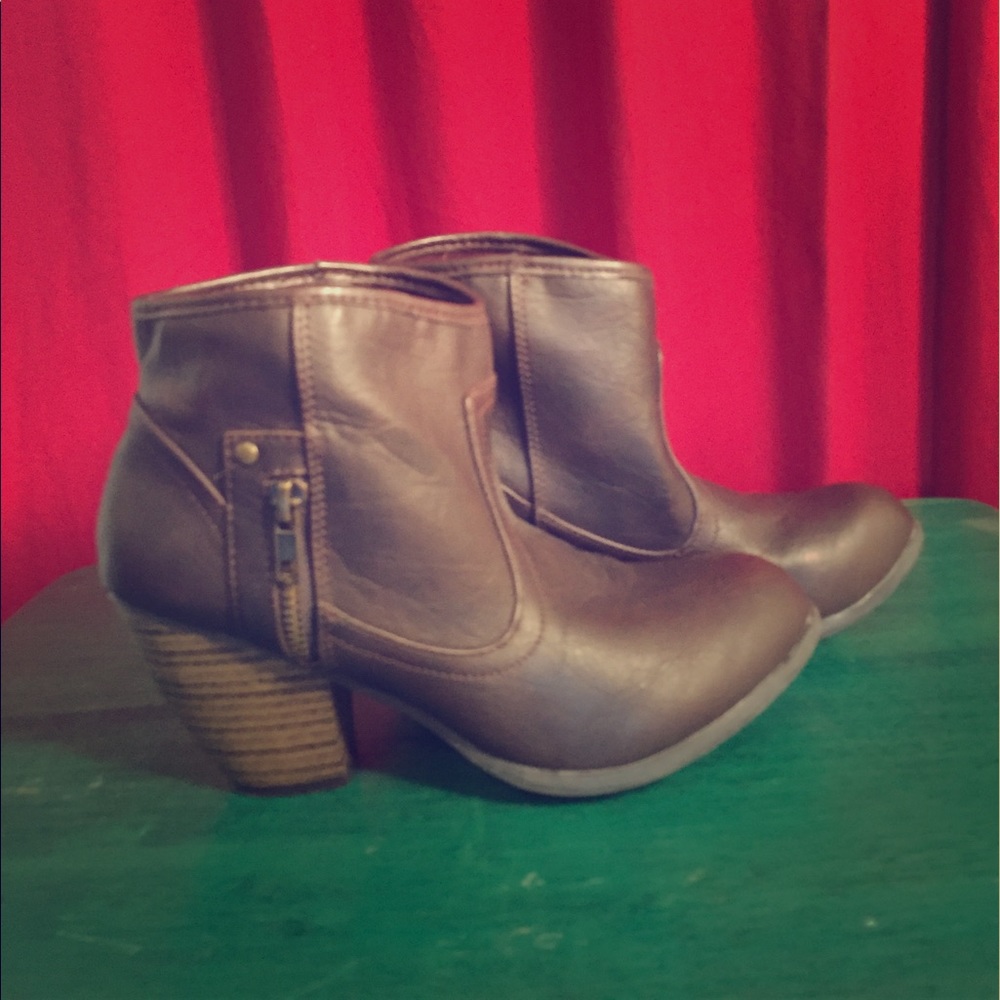 Brown booties