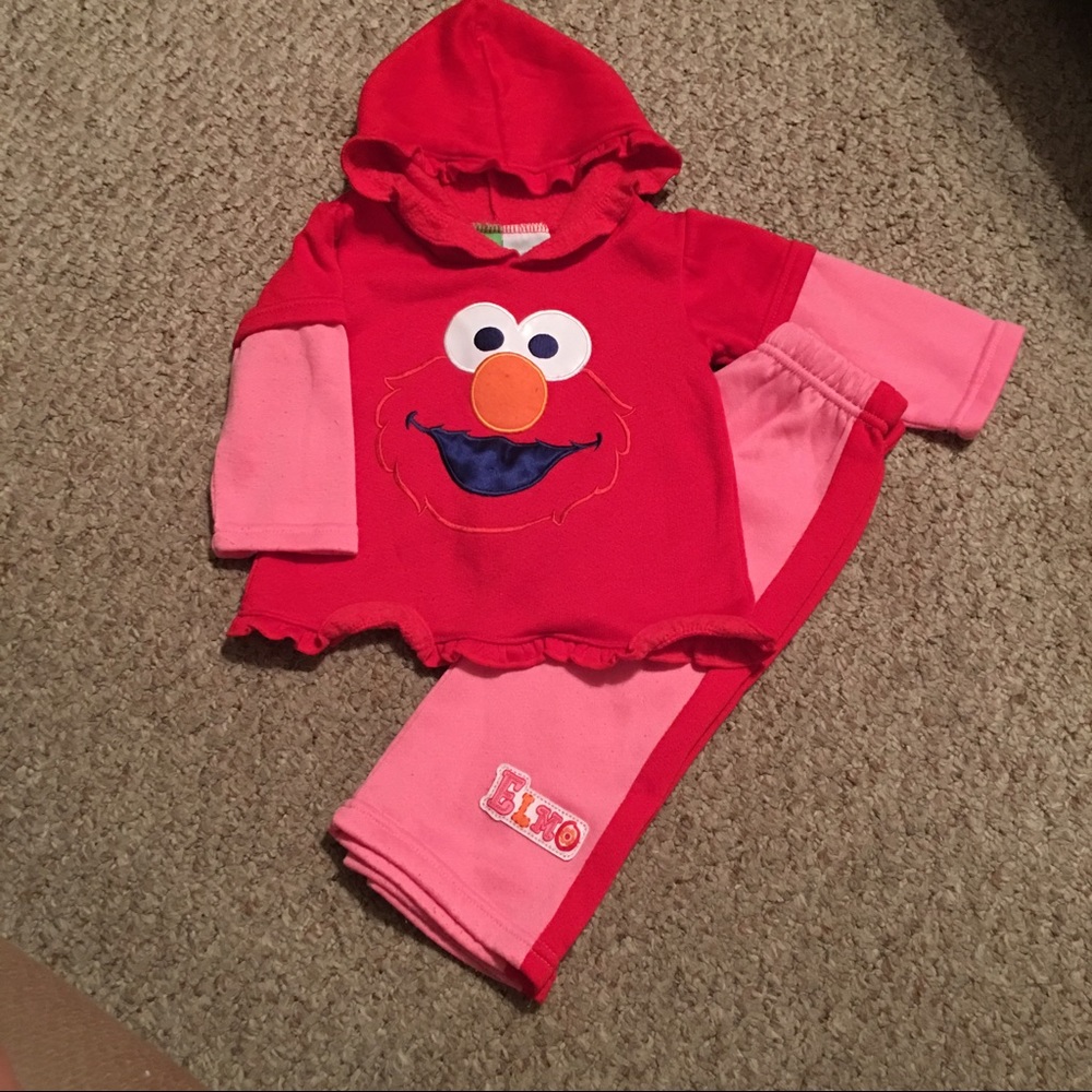 Girls Sesame Street Elmo sweat suit