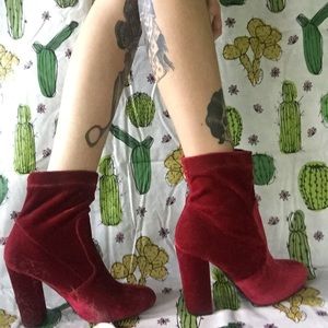 Nasty Gal x Red Velvet Ankle Boots / Heels
