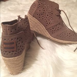 Toms suede boot wedges *HOLD*