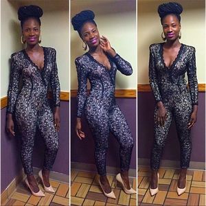 Black and Tan lace jumpsuit