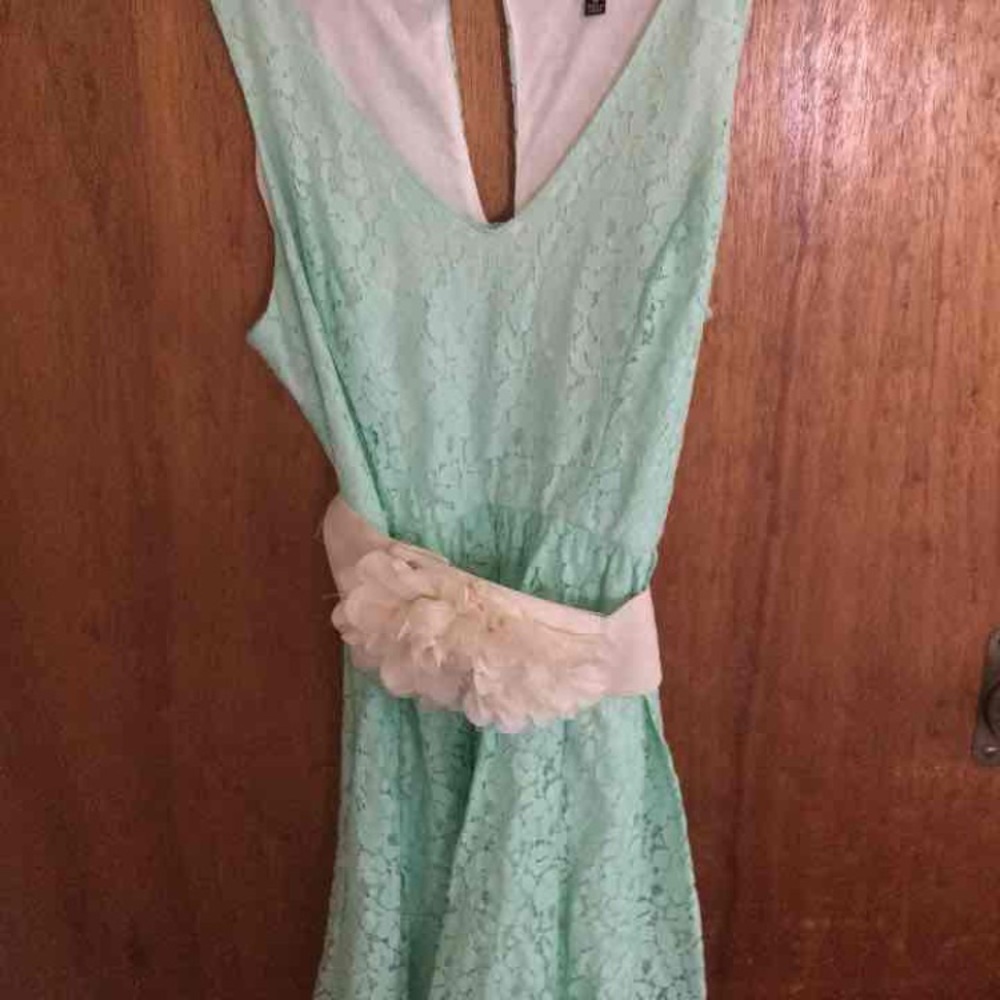 Sea Foam Lace Dress