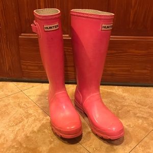 Pink hunter boots!