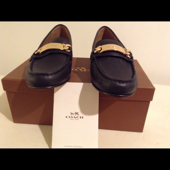 Coach Kimmie Pebble Grain Leather loafers - Picture 1 of 4