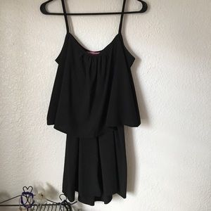 Black Flounce Romper