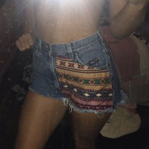 Lee high waisted denim shorts