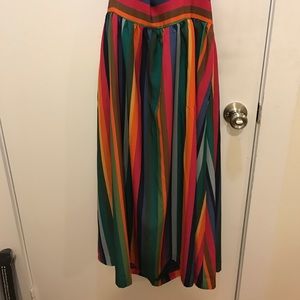 Mod cloth  multicolored midi halter dress