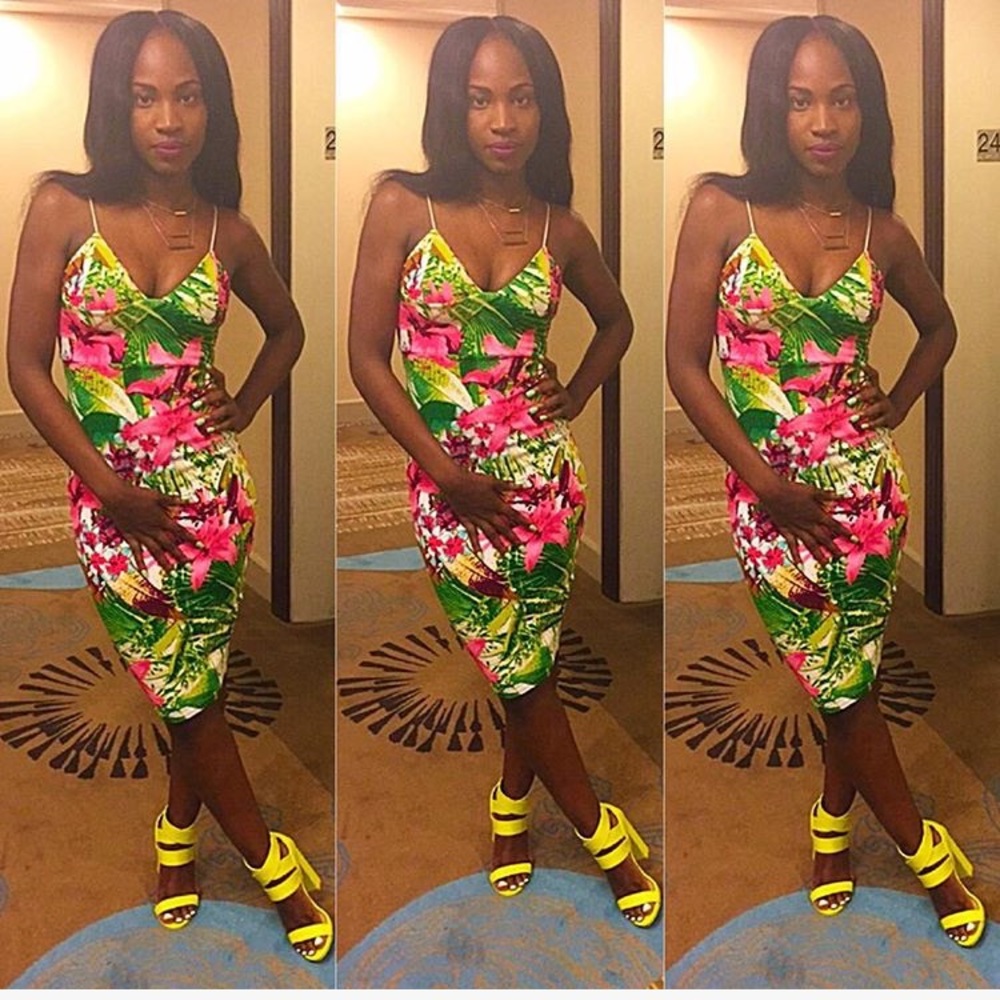 Multi color floral dress