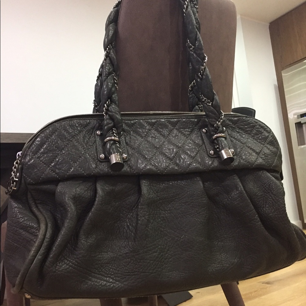 CHANEL Calfskin Leather Lady Braid Tote Bag