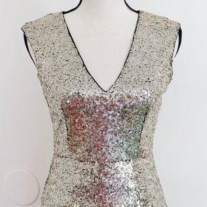 Gold sequin dress!