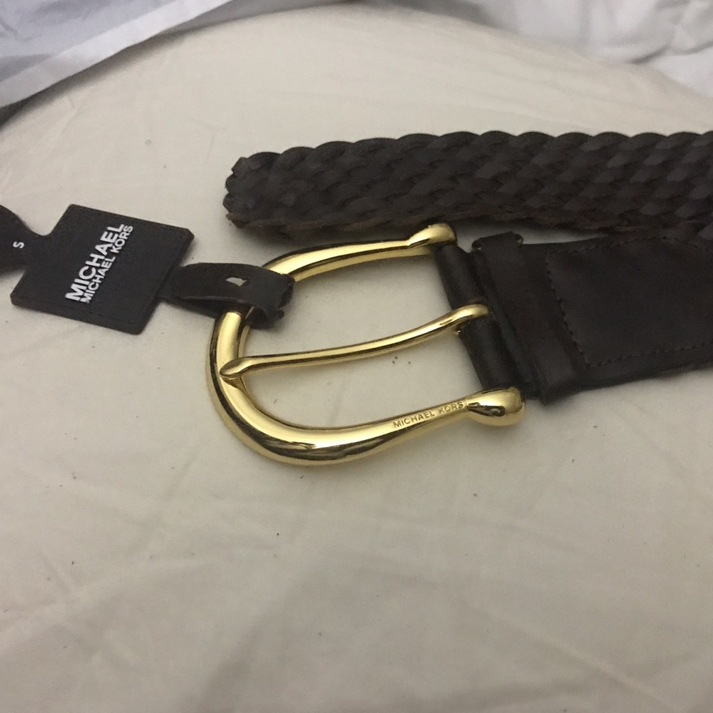 Authentic Michael Kors brown woven belt