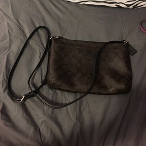Brown Coach Signature PVC Crossbody