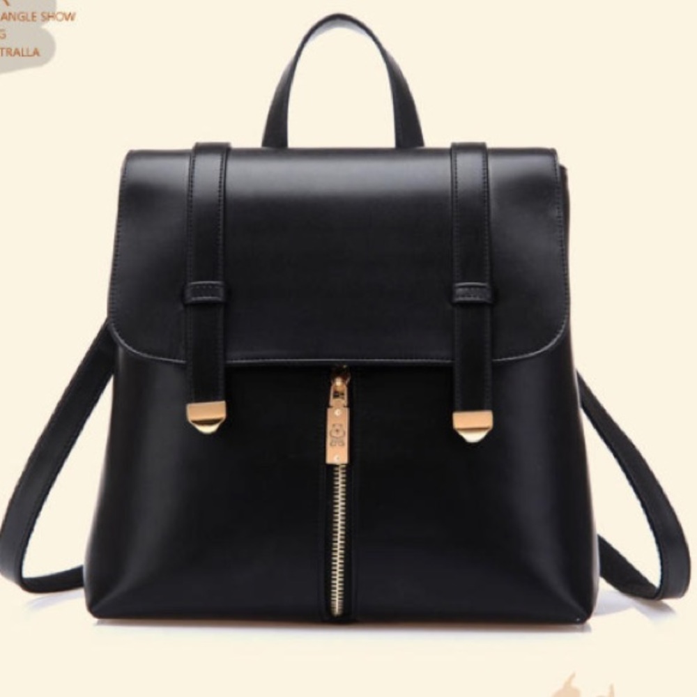 Faux Leather Mini Backpack