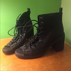 Deena & Ozzy Peep Toe Heels (Size 7.5/8)