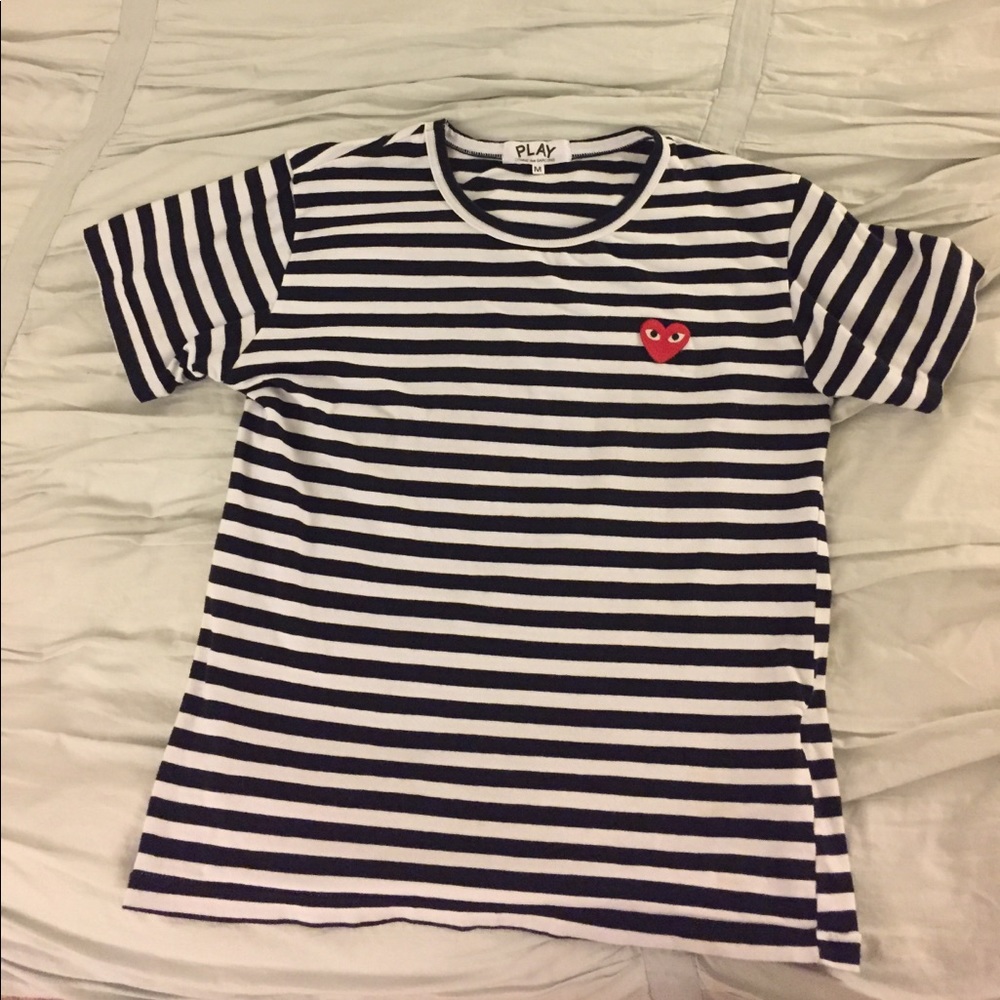 Striped play comme des garçons shirt