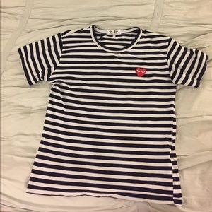 Striped play comme des garçons shirt