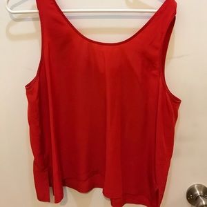 Madewell silk red tank