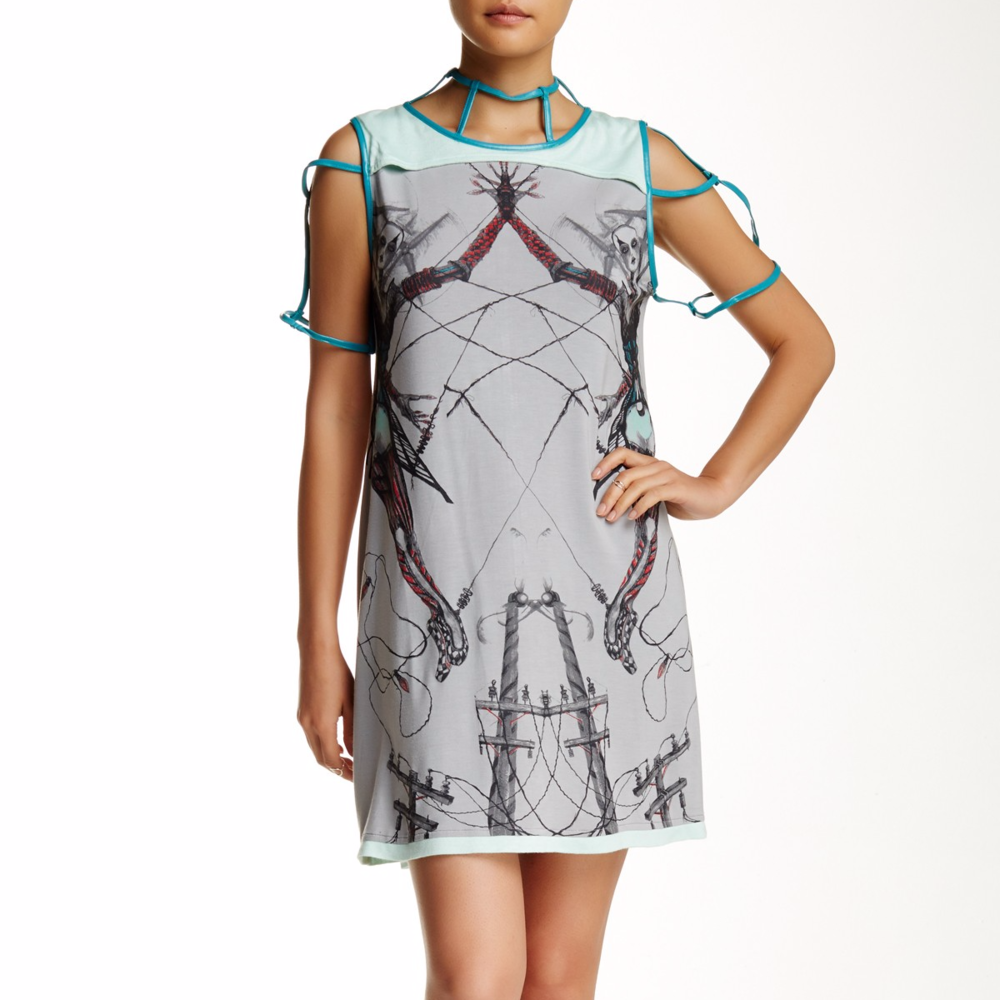 SOLD Nuvula Robot Dress Sz XS Zipper Goth