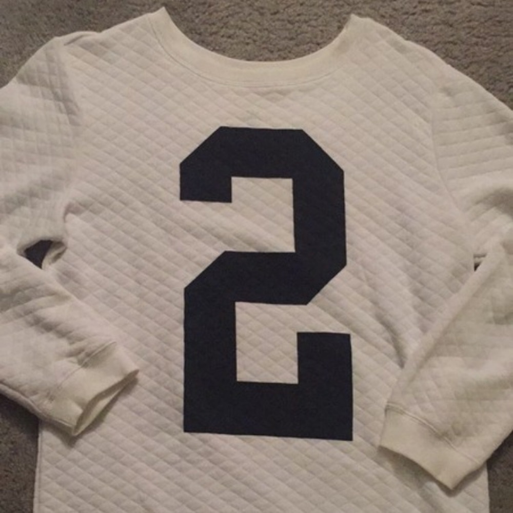 Oversized White Quilted 2 Sweatshirt