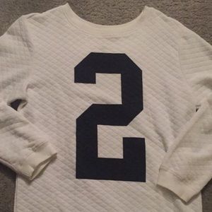 Oversized White Quilted 2 Sweatshirt