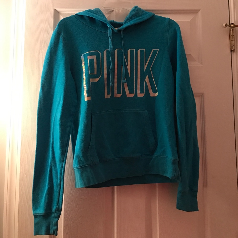 PINK- Electric Blue Hoodie