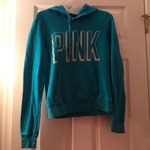 PINK- Electric Blue Hoodie