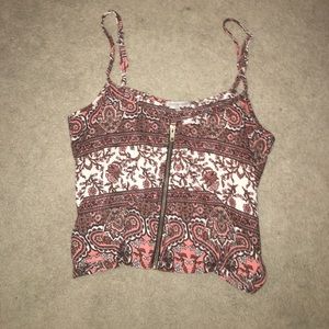 Charlotte Russe zipper crop top