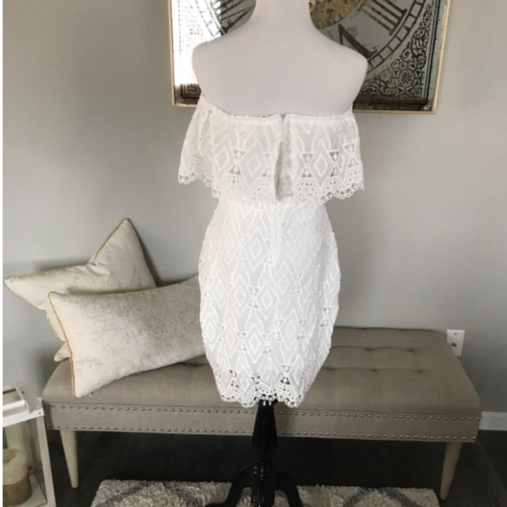NWOT➡️Lace Off The shoulder MiniDress - Picture 3 of 4