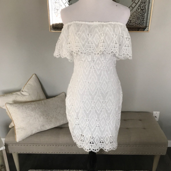 NWOT➡️Lace Off The shoulder MiniDress - Picture 2 of 4
