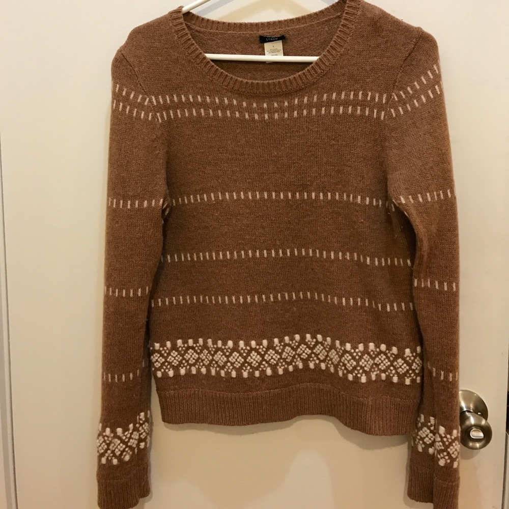J. Crew tan sweater size large