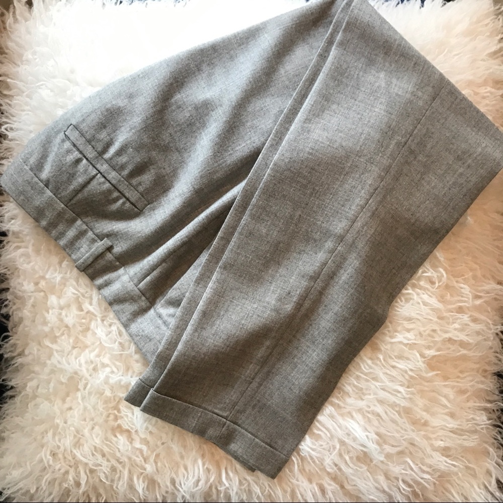 JCrew cafe Capri in heather ash lightweight wool