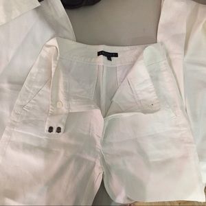 Theory wide leg linen pants