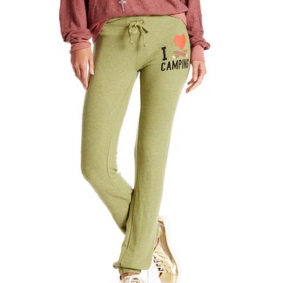 Wildfox Camping Track Pants-Size XS Green