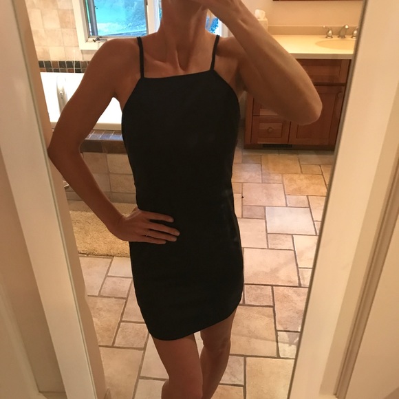 NWT Vegan suede lace up back mini slip dress - Picture 2 of 4