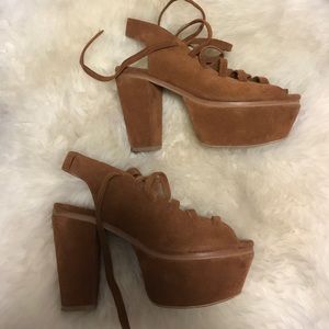Office London suede platform shoes size 40