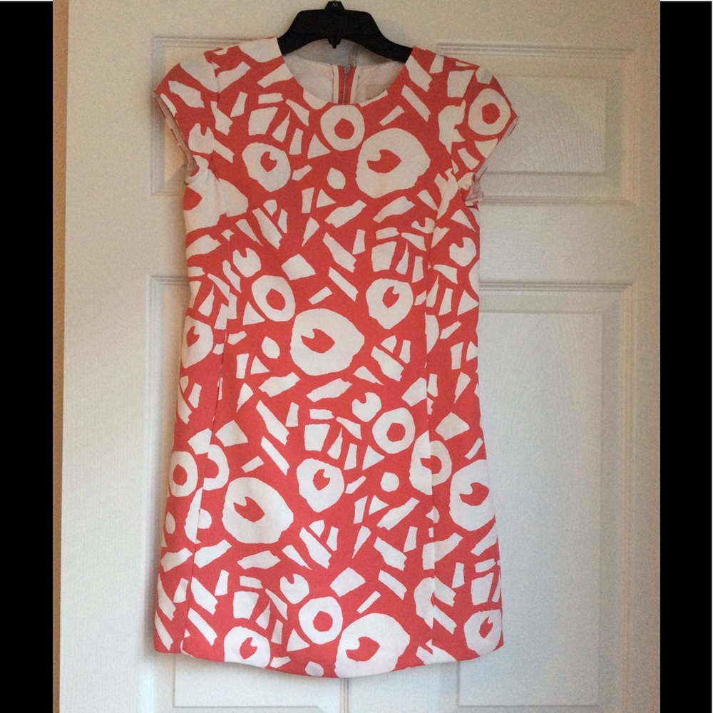 Loft pink and white dress worn twice