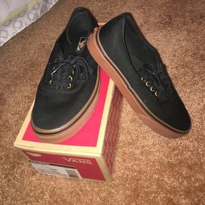 Authentic Black Rubber VANS