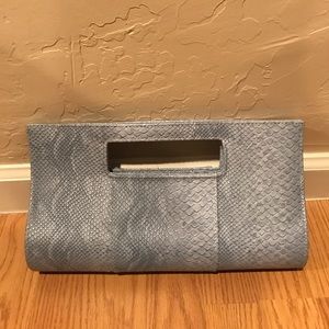 Blue and Silver Clutch